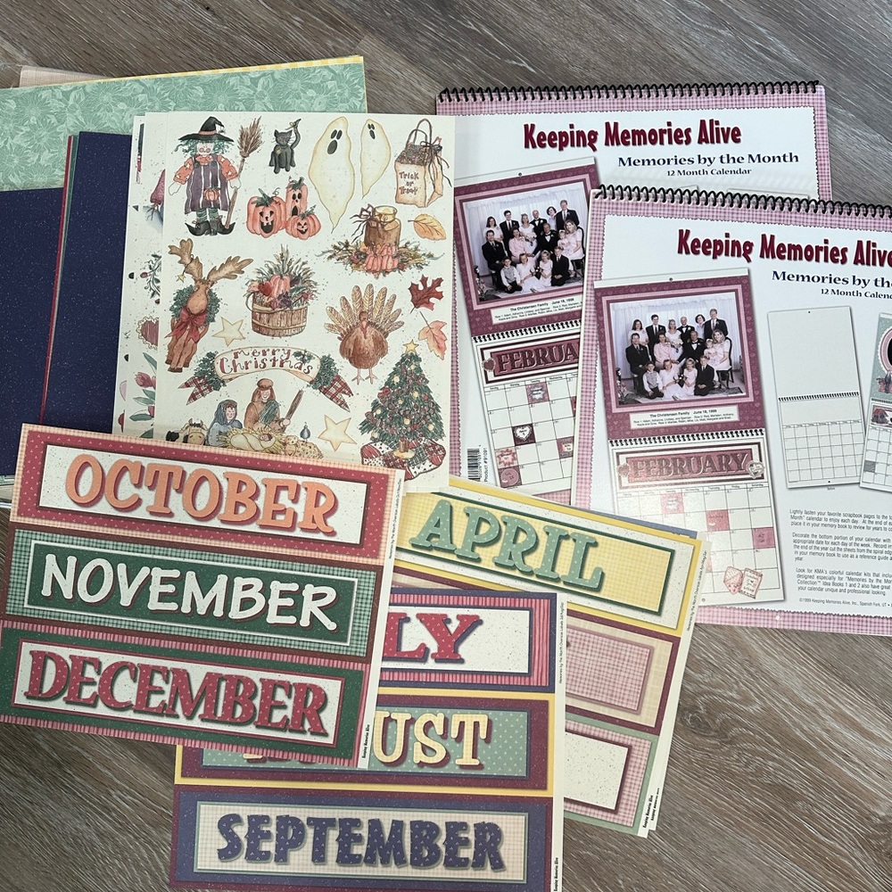 Calendar kit / memories by the month, oversize calendar kit